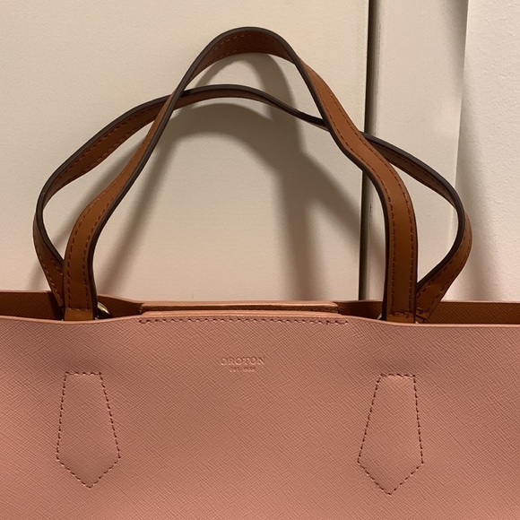Oroton Mini Tote Bag in light pink - Picture 3 of 17